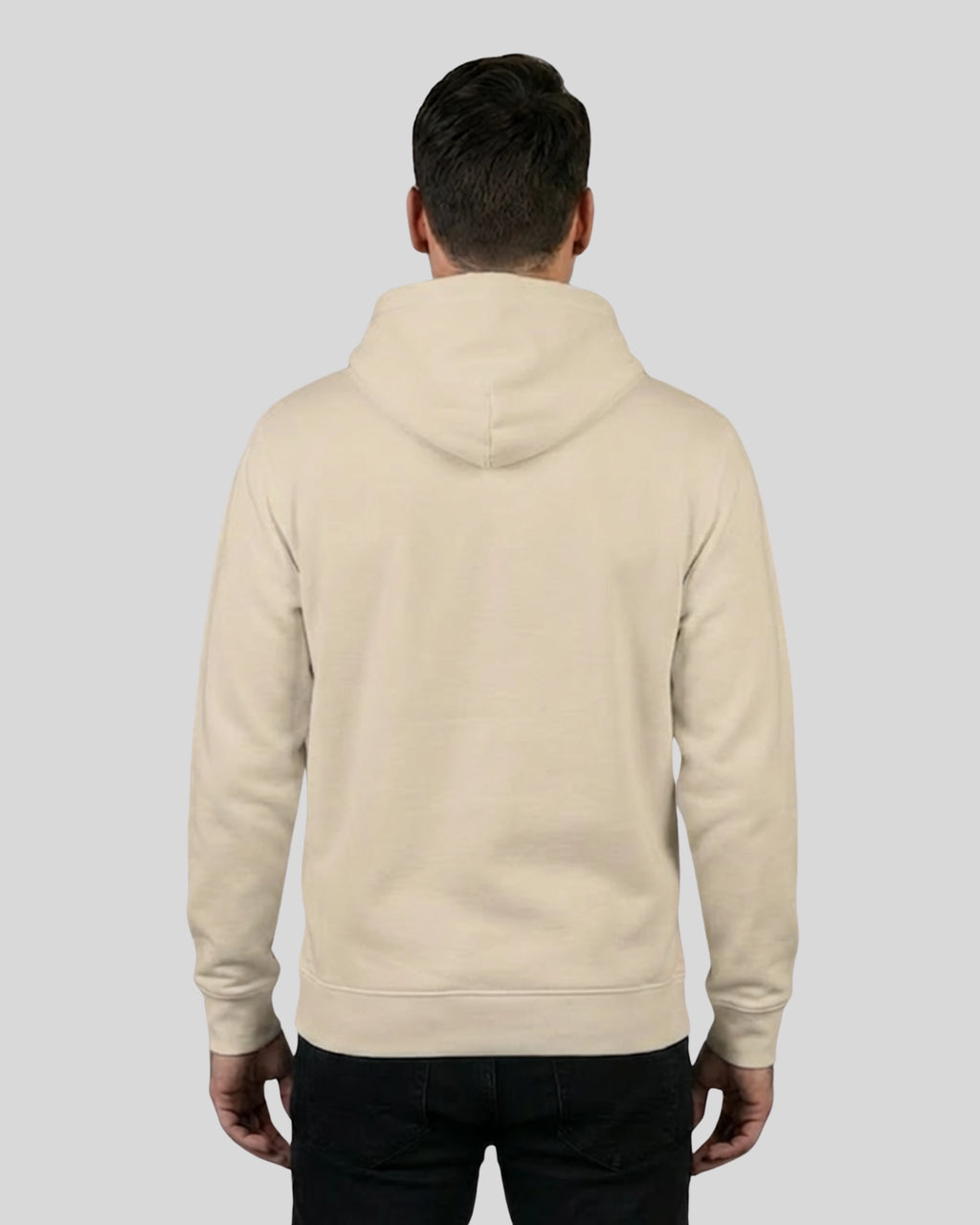 Lamerica Hoodie in Desert Dust für Herren – Rückansicht. bequemer Bio-Baumwoll Hoodie für einen lässigen Look.