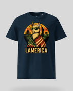 Freigestelltes Lamerica T-Shirt in French Navy auf weißem Hintergrund. Perfekte Produktfotografie für deinen Online-Einkauf.