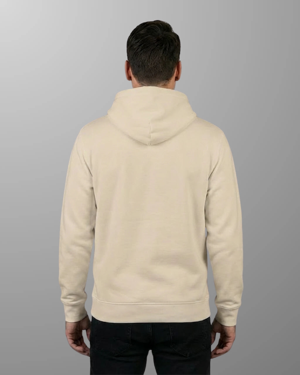 Lama Del Rey Hoodie in Beige Desert Dust für Herren Rückenansicht - Coole Geschenkidee