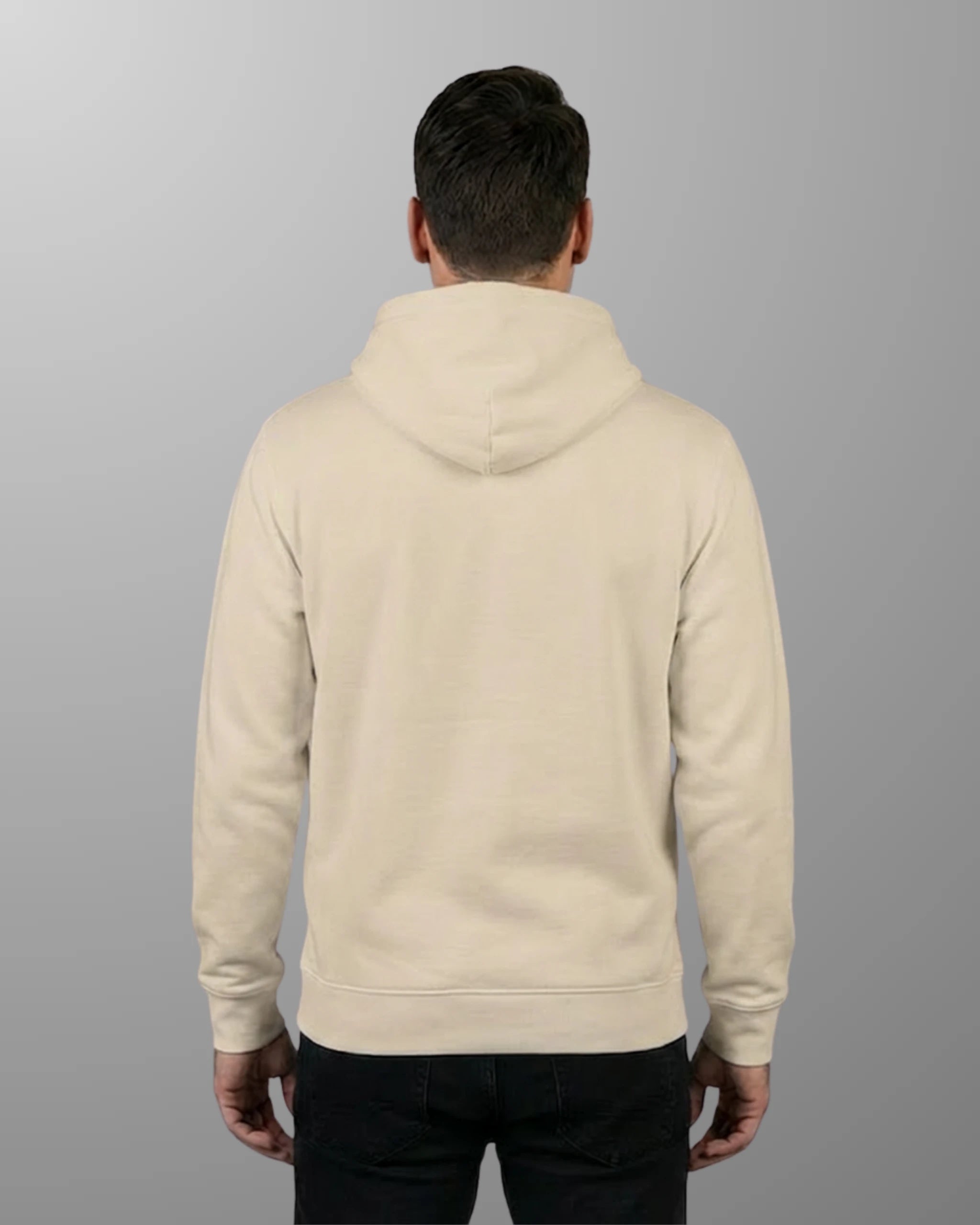 Lama Del Rey Hoodie in Beige Desert Dust für Herren Rückenansicht - Coole Geschenkidee