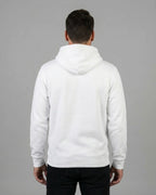 Lama Del Rey Hoodie in strahlendem Weiß für Herren Rückenansicht - Fair Fashion Hoodie