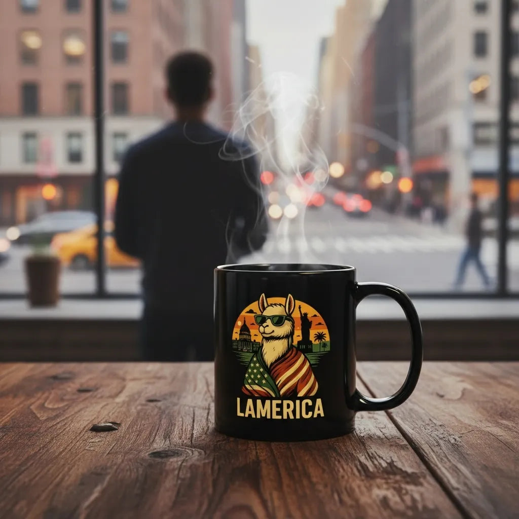 lamaholic lamerica in tasse | Spuelmaschinenfeste Tasse, große Tasse und Morgenritual Kaffee