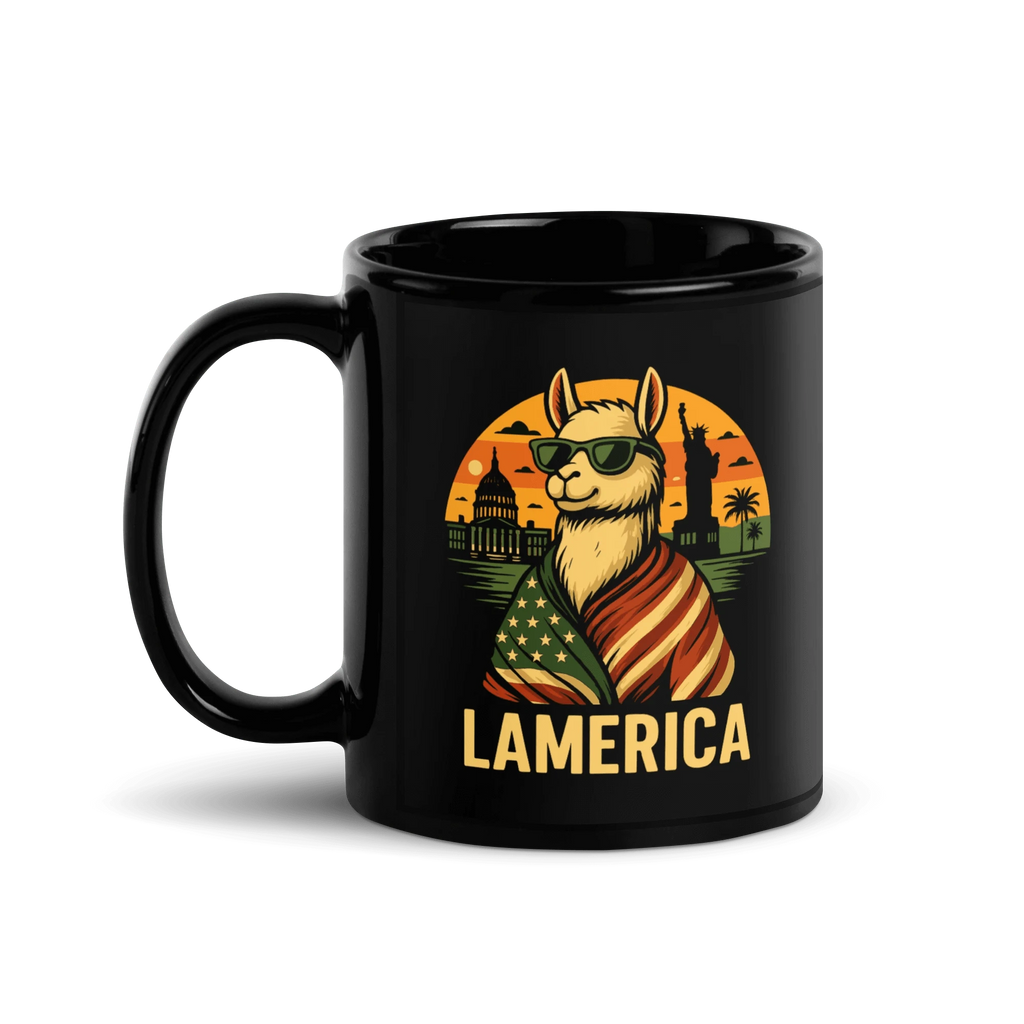 lamaholic lamerica in tasse | Geschenk zum Geburtstag, originelle Kaffeetasse und Morgenritual Kaffee