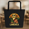 lamerica alltags in panzer | Einkaufstasche aus Baumwolle, Jutebeutel mit Spruch und große Schultertasche