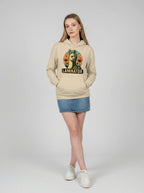 'Laminator' Hoodie für Damen in Desert Dust. Ein modisches Statement-Geschenk für Gamerinnen.