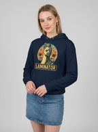 'Laminator' Hoodie für Damen in der Farbe French Navy. Das ideale Geschenk für die nerdige Freundin.