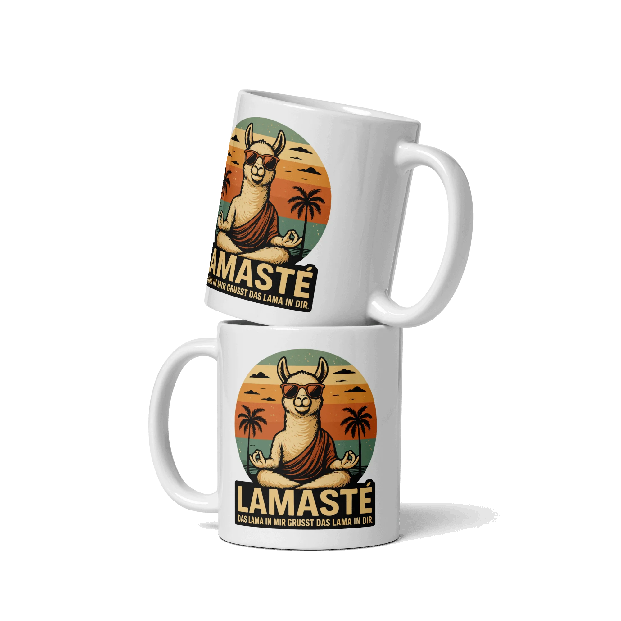 white glossy in mug | Spuelmaschinenfeste Tasse, Kaffeetasse mit lustigem Spruch und Morgenritual Kaffee